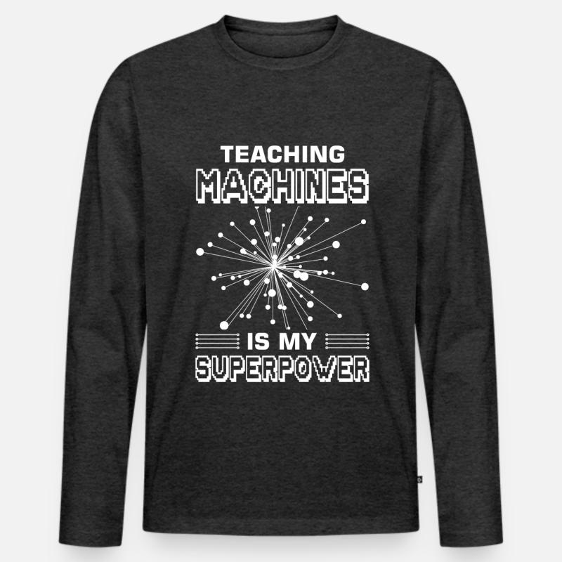 Machine Learning Algorithms AI Data Analyst Men's Premium Organic Long Sleeve Shirt