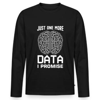 Machine Learning Algorithmen KI Datenanalyst - Männer Premium Bio Langarmshirt - Schwarz - Vorne - Nico (187cm)