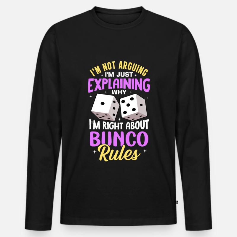 Bunco - Männer Premium Bio Langarmshirt - Schwarz