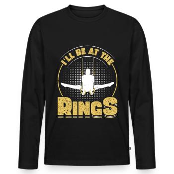 Ring Gymnastics Gymnastics - Men's Premium Organic Long Sleeve Shirt - black - Front - Nico (187cm)
