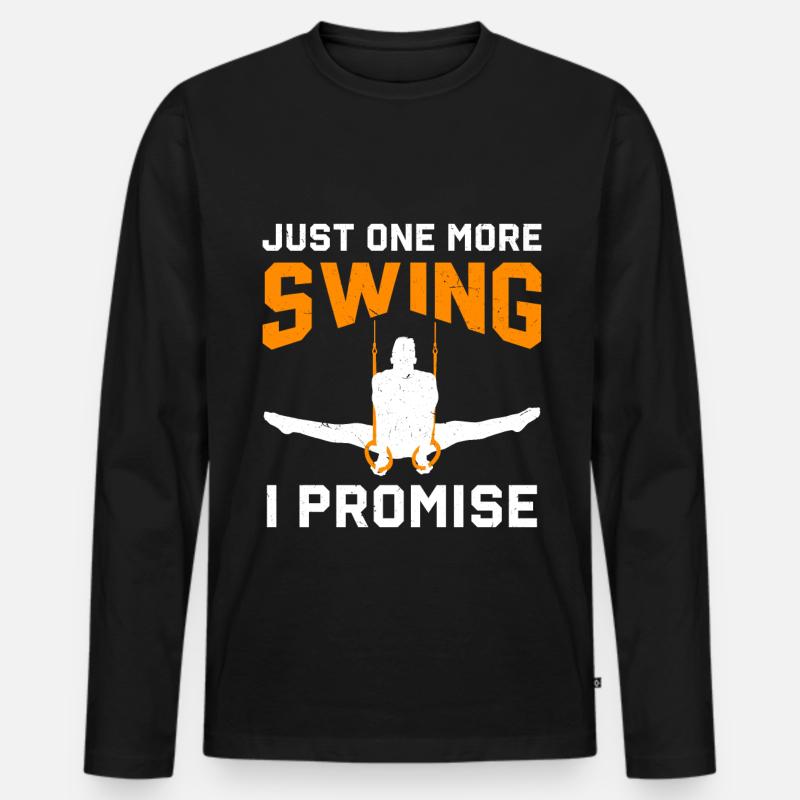 Ringturner Turnen - Männer Premium Bio Langarmshirt - Schwarz