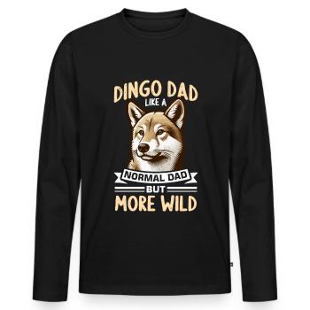 Dingo Australischer Hund - Männer Premium Bio Langarmshirt - Schwarz - Vorne - Nico (187cm)