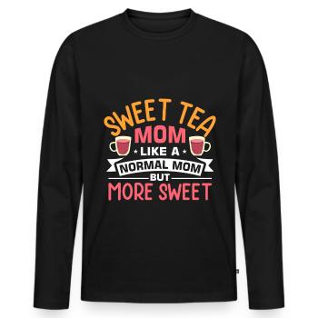 Sweet Tea - Men's Premium Organic Long Sleeve Shirt - black - Front - Nico (187cm)