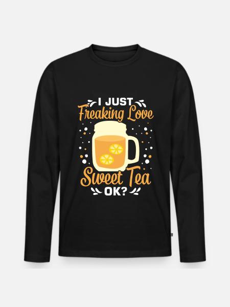 Sweet tea - Men's Premium Organic Long Sleeve Shirt - black