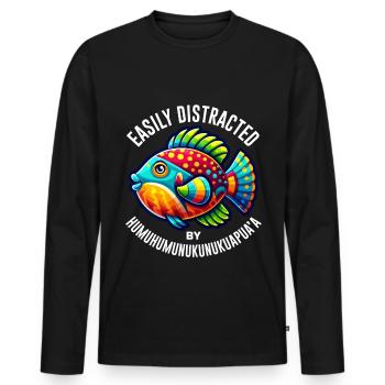 Hawaiian triggerfish Humuhumunukunukuapua'a - Men's Premium Organic Long Sleeve Shirt - black - Front - Nico (187cm)