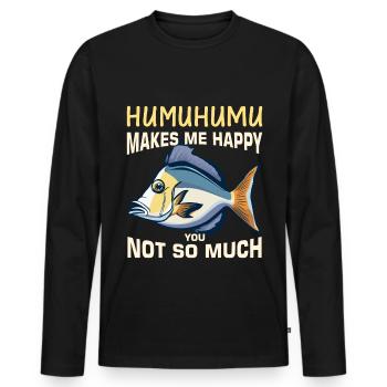 Hawaiian triggerfish Humuhumunukunukuapua'a - Men's Premium Organic Long Sleeve Shirt - black - Front - Nico (187cm)