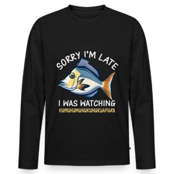 Hawaiian triggerfish Humuhumunukunukuapua'a - Men's Premium Organic Long Sleeve Shirt - black - Front - Nico (187cm)
