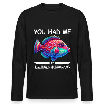 Hawaiian triggerfish Humuhumunukunukuapua'a - Men's Premium Organic Long Sleeve Shirt - black - Front - Nico (187cm)