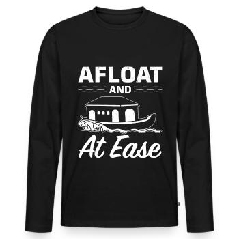 Witziger Hausboot Spruch - Männer Premium Bio Langarmshirt - Schwarz - Vorne - Nico (187cm)