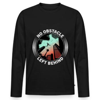 Funny parkour saying - Men's Premium Organic Long Sleeve Shirt - black - Front - Nico (187cm)