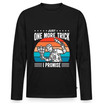 Drôle de dicton de jonglerie - T-shirt manches longues Premium bio Homme - noir - Devant - Nico (187cm)