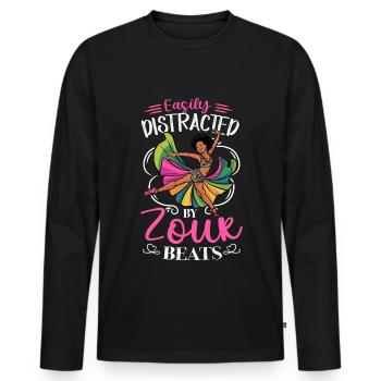 Witziger Zouk Tänzer Spruch - Männer Premium Bio Langarmshirt - Schwarz - Vorne - Nico (187cm)