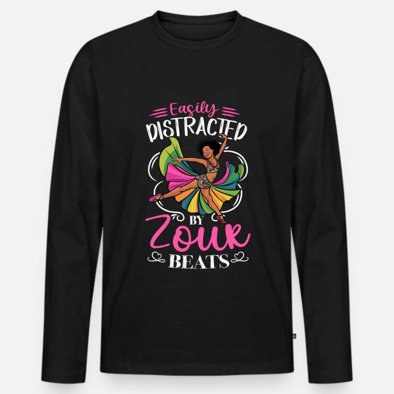 Witziger Zouk Tänzer Spruch - Männer Premium Bio Langarmshirt - Schwarz