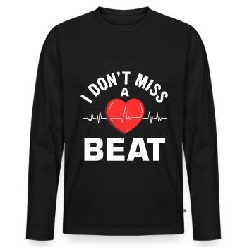 Heart Bypass Heart Attack Heart Surgery - Men's Premium Organic Long Sleeve Shirt - black - Front - Nico (187cm)