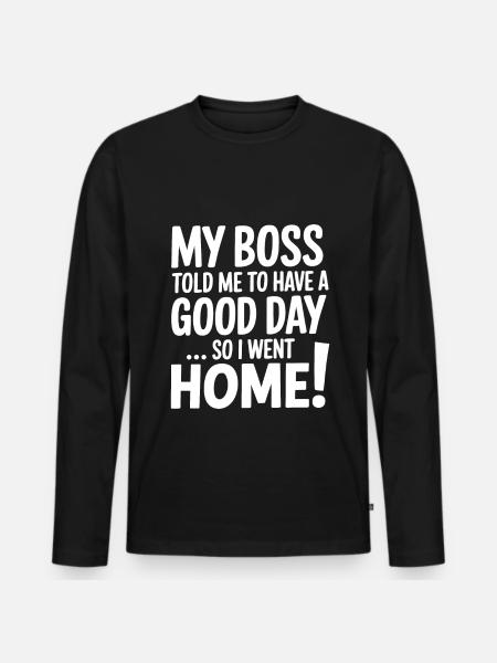 Office Humor - Men's Premium Organic Long Sleeve Shirt - black