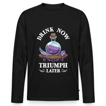 Potion Fantasy Enthusiast RPG Gamer - Men's Premium Organic Long Sleeve Shirt - black - Front - Nico (187cm)