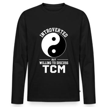 Chi Qi Ying Yang Traditional Chinese Medicine - Men's Premium Organic Long Sleeve Shirt - black - Front - Nico (187cm)