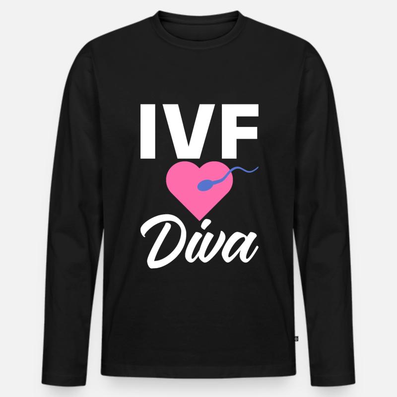 Vitro Fertilisation IVF - Männer Premium Bio Langarmshirt - Schwarz