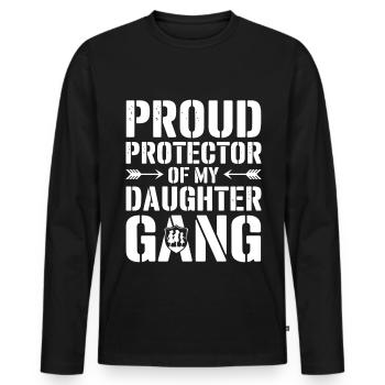 Geschenke Zum Vatertag Für Papa - Männer Premium Bio Langarmshirt - Schwarz - Vorne - Nico (187cm)