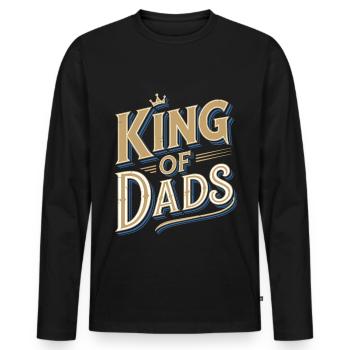 Geschenke Zum Vatertag Für Papa - Männer Premium Bio Langarmshirt - Schwarz - Vorne - Nico (187cm)