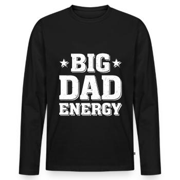 Geschenke Zum Vatertag Für Papa - Männer Premium Bio Langarmshirt - Schwarz - Vorne - Nico (187cm)