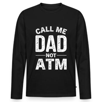 Geschenke Zum Vatertag Für Papa - Männer Premium Bio Langarmshirt - Schwarz - Vorne - Nico (187cm)
