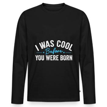 Geschenke Zum Vatertag Für Papa - Männer Premium Bio Langarmshirt - Schwarz - Vorne - Nico (187cm)