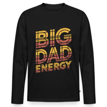 Geschenke Zum Vatertag Für Papa - Männer Premium Bio Langarmshirt - Schwarz - Vorne - Nico (187cm)