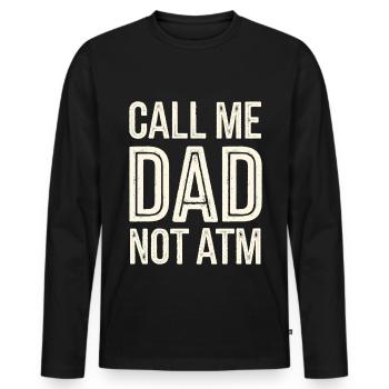 Geschenke Zum Vatertag Für Papa - Männer Premium Bio Langarmshirt - Schwarz - Vorne - Nico (187cm)