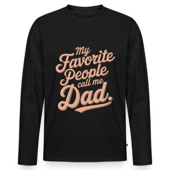 Geschenke Zum Vatertag Für Papa - Männer Premium Bio Langarmshirt - Schwarz - Vorne - Nico (187cm)