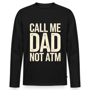 Geschenke Zum Vatertag Für Papa - Männer Premium Bio Langarmshirt - Schwarz - Vorne - Nico (187cm)