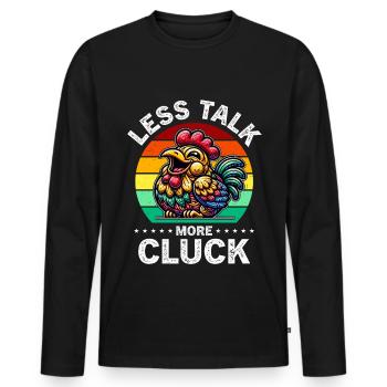 Poulets Poulets - T-shirt manches longues Premium bio Homme - noir - Devant - Nico (187cm)