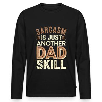 Geschenke Zum Vatertag Für Papa - Männer Premium Bio Langarmshirt - Schwarz - Vorne - Nico (187cm)