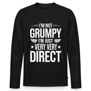Grumpy Old Man Grumpy - Men's Premium Organic Long Sleeve Shirt - black - Front - Nico (187cm)