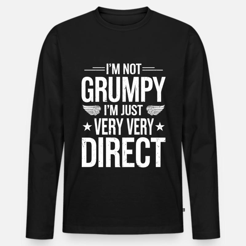 Grumpy Old Man Grumpy - Men's Premium Organic Long Sleeve Shirt - black
