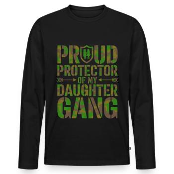 Geschenke Zum Vatertag Für Papa - Männer Premium Bio Langarmshirt - Schwarz - Vorne - Nico (187cm)