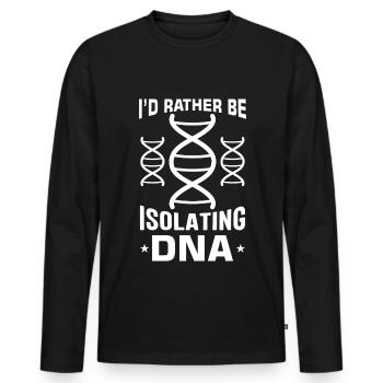 Test ADN génétique Crispr Microbiology - T-shirt manches longues Premium bio Homme - noir - Devant - Nico (187cm)