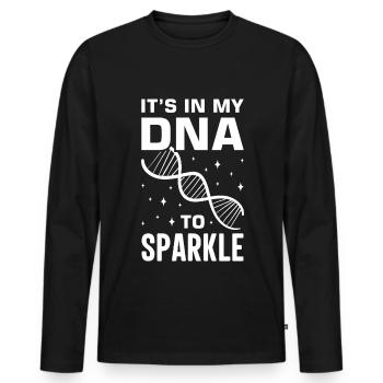 Test ADN génétique Crispr Microbiology - T-shirt manches longues Premium bio Homme - noir - Devant - Nico (187cm)