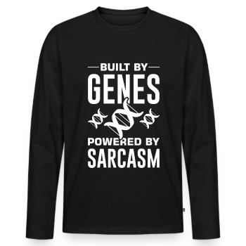 Test ADN génétique Crispr Microbiology - T-shirt manches longues Premium bio Homme - noir - Devant - Nico (187cm)