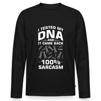 Test ADN génétique Crispr Microbiology - T-shirt manches longues Premium bio Homme - noir - Devant - Nico (187cm)