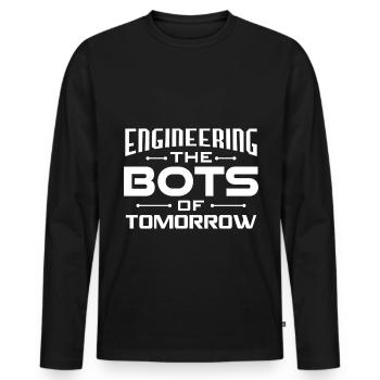 Ai Robotique Geek Tech Humour Robot - T-shirt manches longues Premium bio Homme - noir - Devant - Nico (187cm)