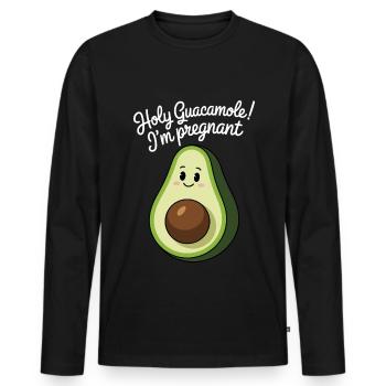 Avocado Maternity - Men's Premium Organic Long Sleeve Shirt - black - Front - Nico (187cm)