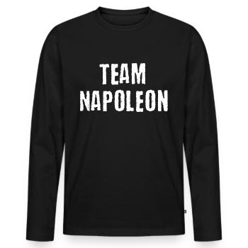 Idée cadeau histoire Napoléon Team Bonaparte - T-shirt manches longues Premium bio Homme - noir - Devant - Nico (187cm)