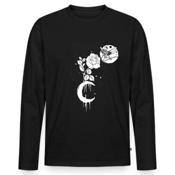 Occult Moonrose Witchcraft Witch Skeleton Occult - Men's Premium Organic Long Sleeve Shirt - black - Front - Nico (187cm)