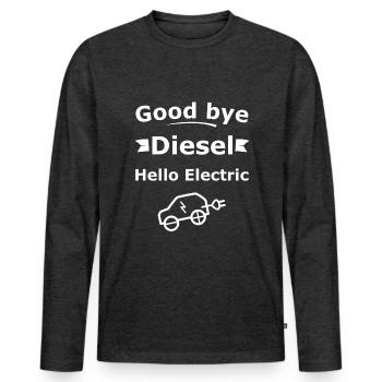 Diesel good bye - Men's Premium Organic Long Sleeve Shirt - heather anthracite - Front - Nico (187cm)