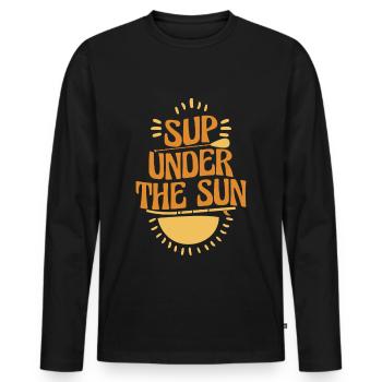 SUP paddle paddle Stand Up Paddle Surf - T-shirt manches longues Premium bio Homme - noir - Devant - Nico (187cm)
