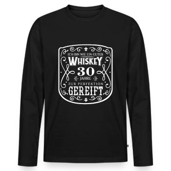 Whisky 30. Geburtstag 30 Jahre Ich bin wie guter - Männer Premium Bio Langarmshirt - Schwarz - Vorne - Nico (187cm)