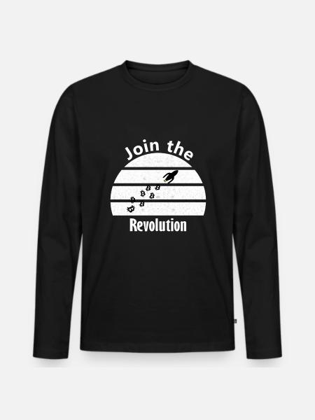 The revolutionary Bitcoins - Men's Premium Organic Long Sleeve Shirt - black