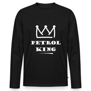 Roi de l’essence - T-shirt manches longues Premium bio Homme - noir - Devant - Nico (187cm)