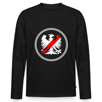Der polnische Adler - Männer Premium Bio Langarmshirt - Schwarz - Vorne - Nico (187cm)